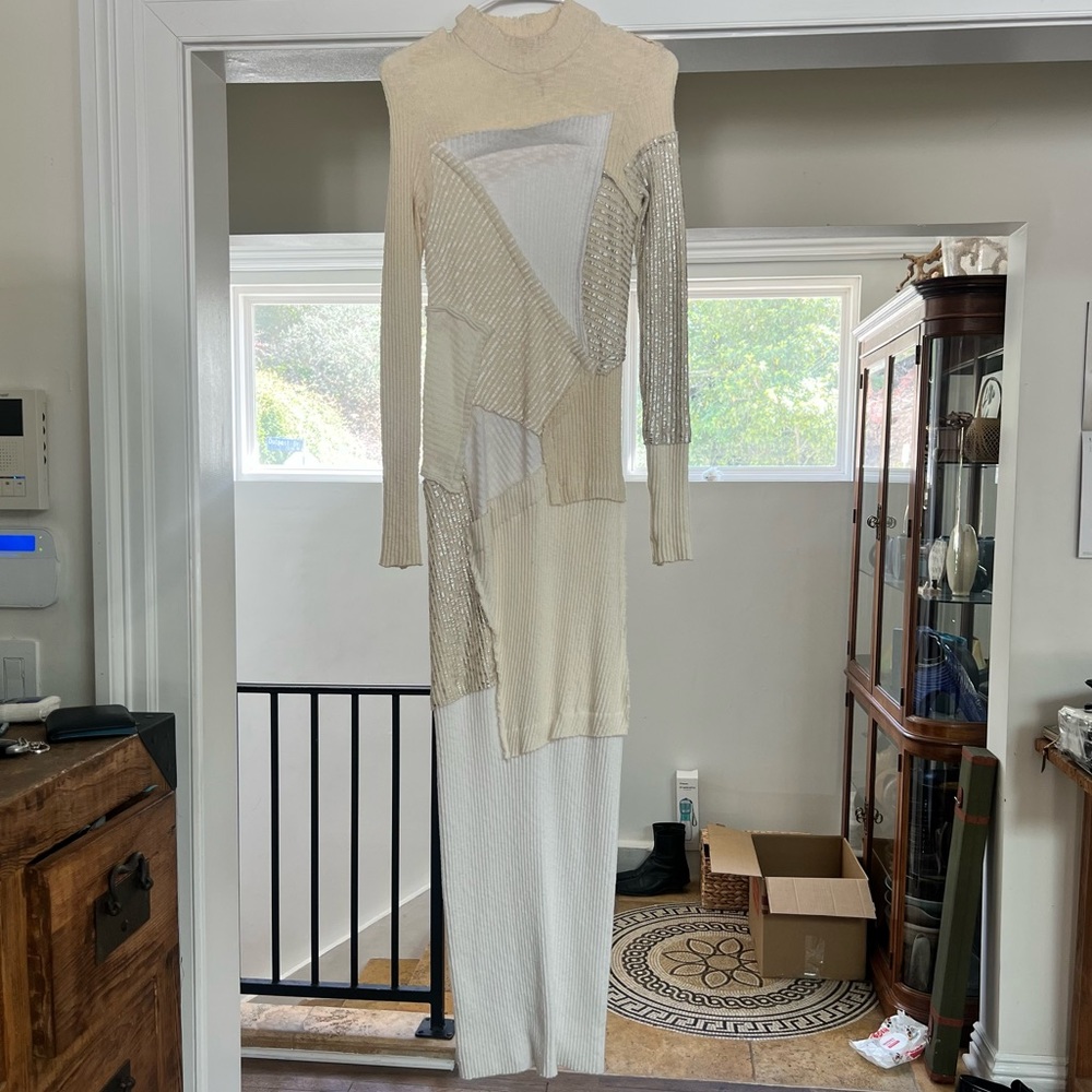 Perfect Number Patchwork Knit Dress - image 1